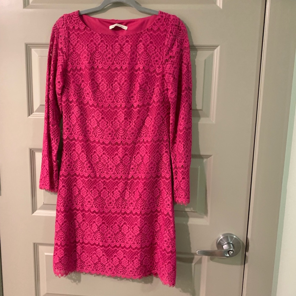 Laundry pink dress.